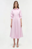 JAZZ COTTON MIDI DRESS IN TULIP
