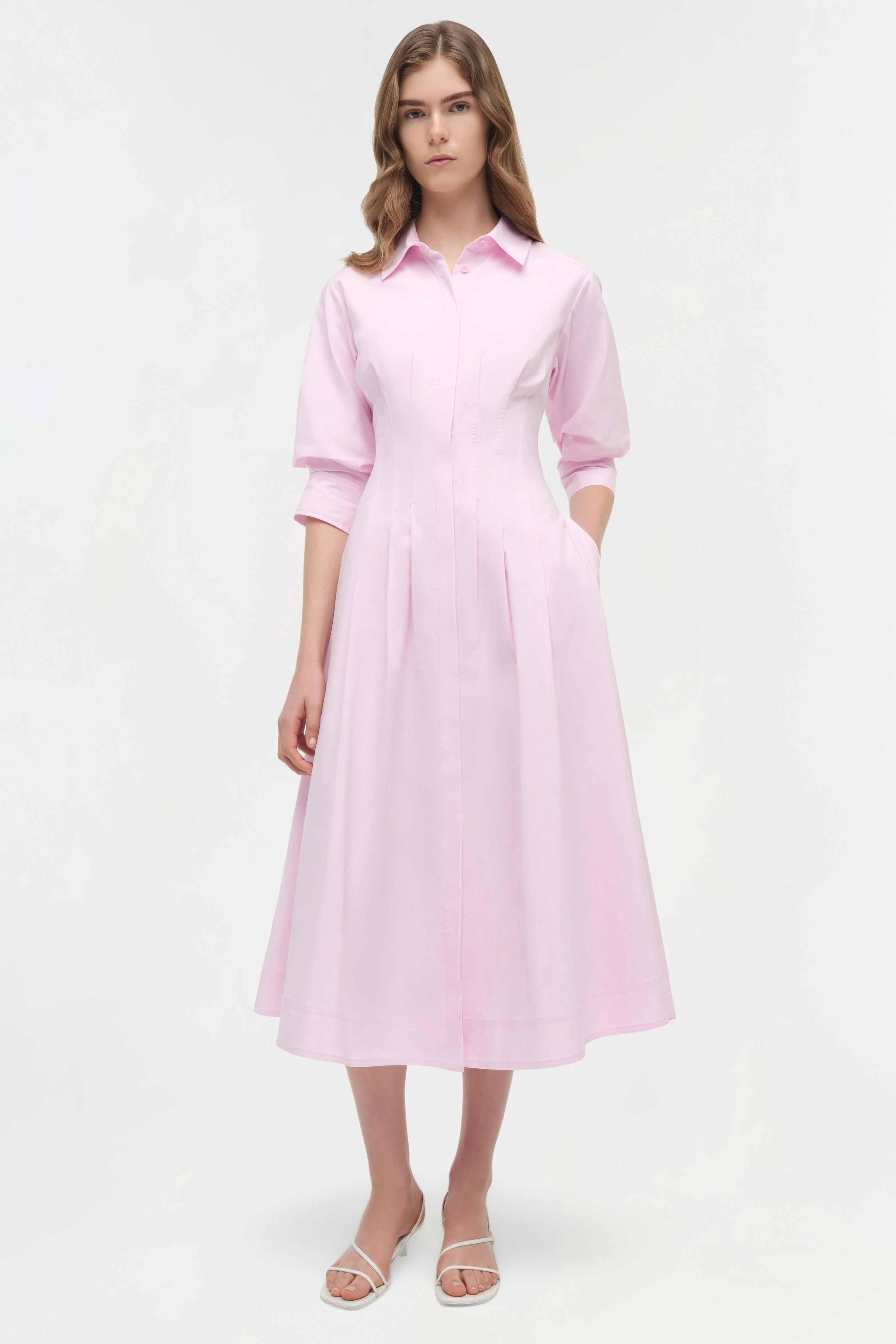 JAZZ COTTON MIDI DRESS IN TULIP