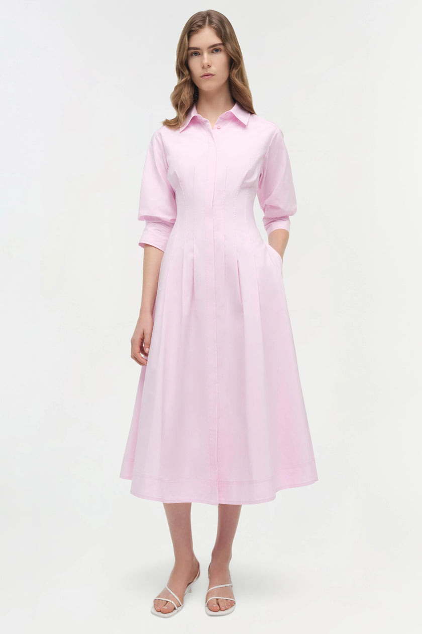 JAZZ COTTON MIDI DRESS IN TULIP