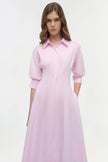 JAZZ COTTON MIDI DRESS IN TULIP