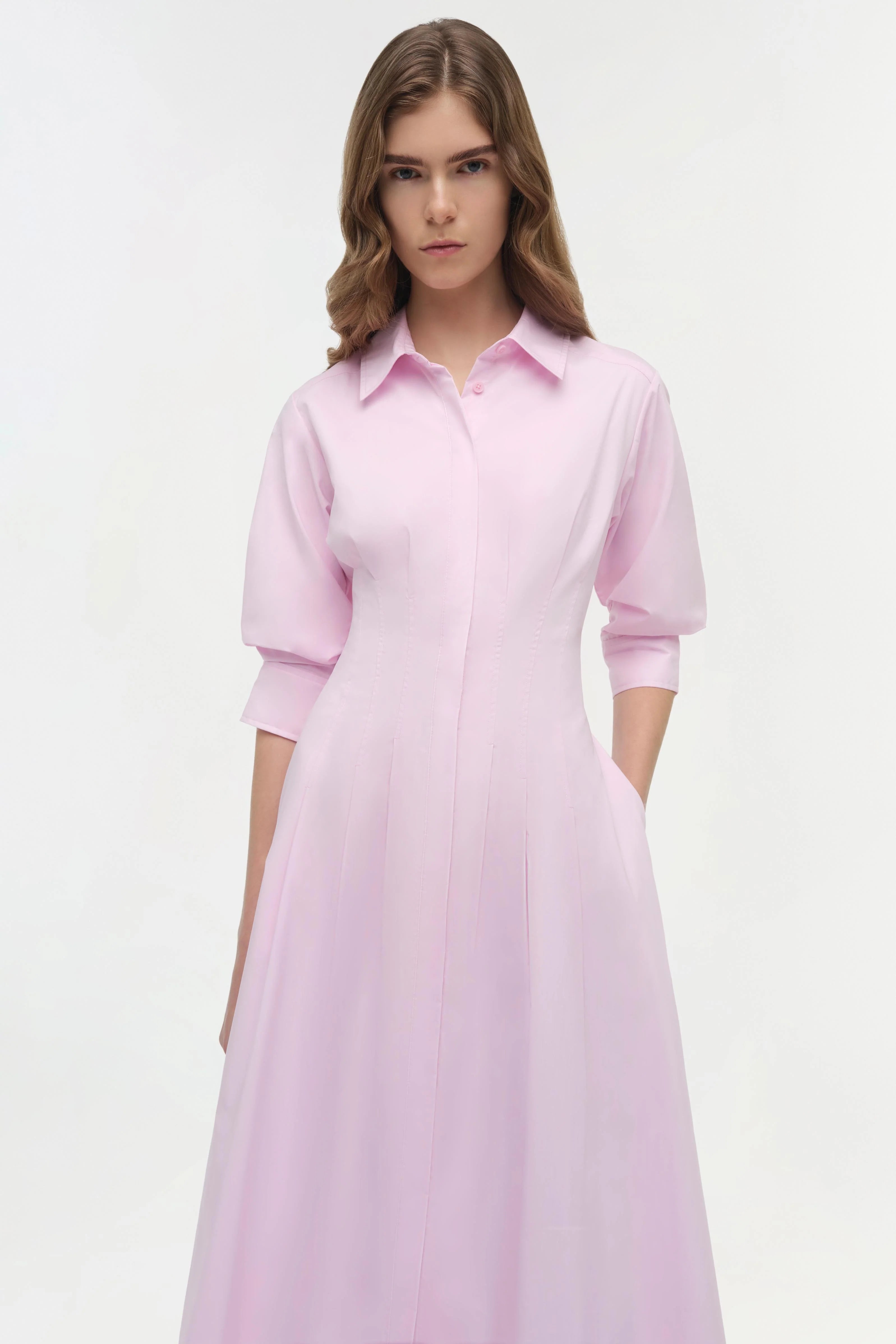 JAZZ COTTON MIDI DRESS IN TULIP