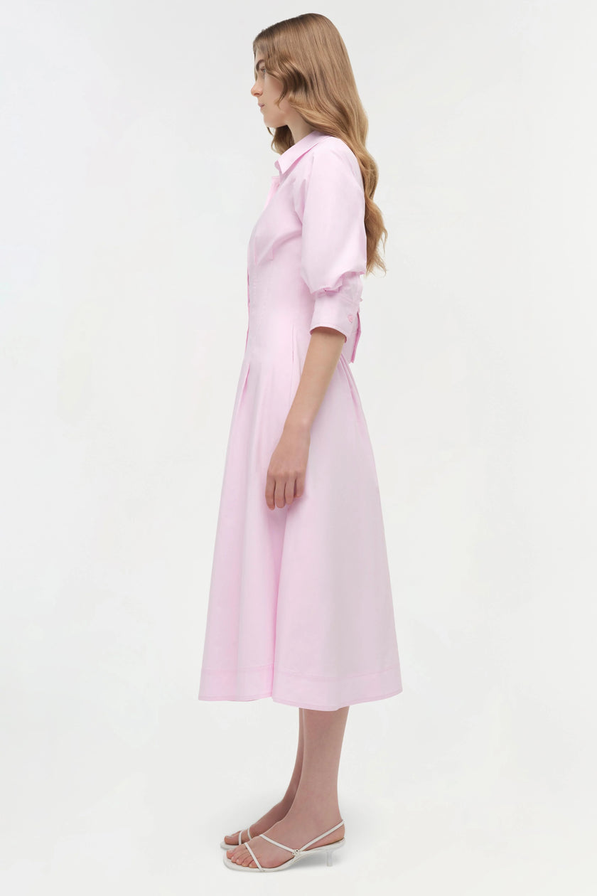 JAZZ COTTON MIDI DRESS IN TULIP