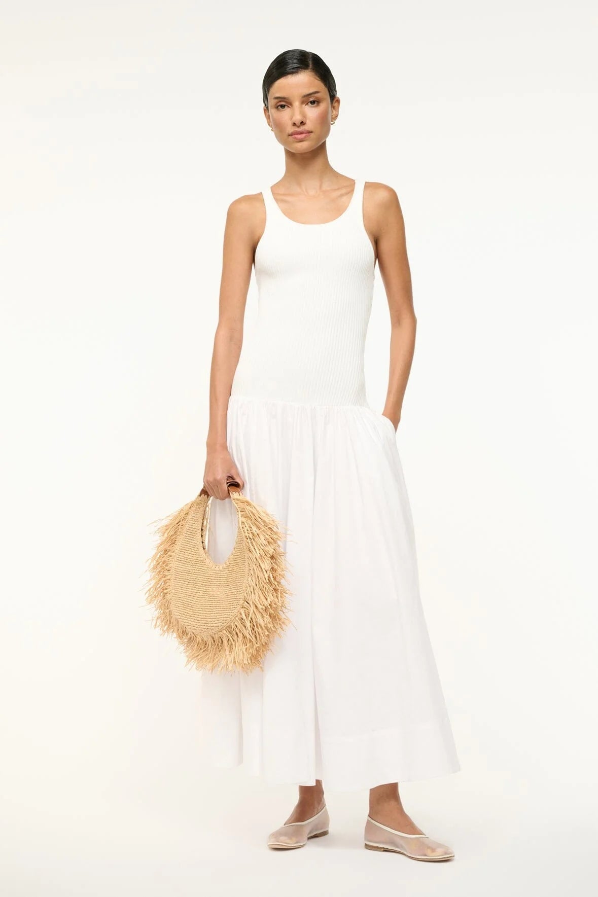 MOON RAFFIA TOTE BAG