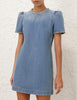 CRUSH EMBELLISHED DENIM DRESS