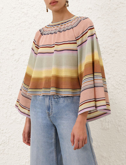 COCO STRIPE BELL SLEEVE TOP