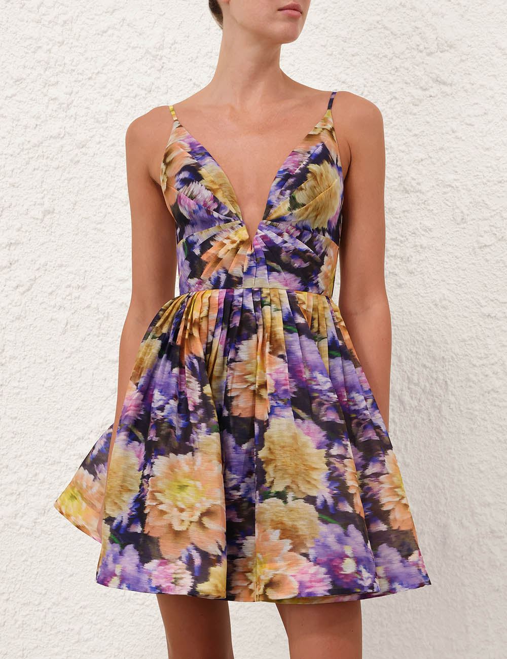 LUNA V NECK MINI DRESS