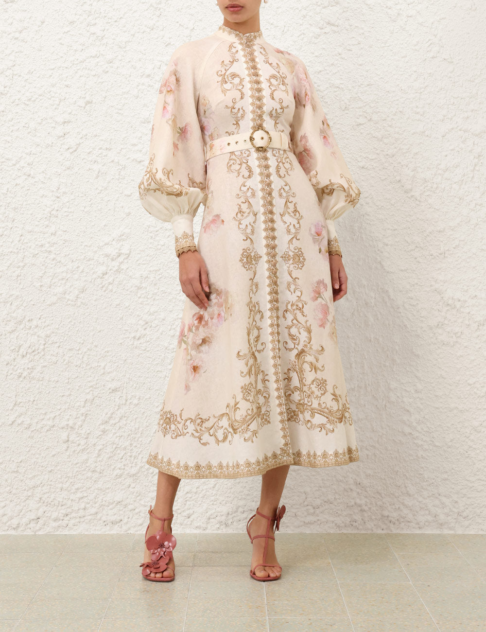 HYPNOTIC BUTTONED MIDI DRESS