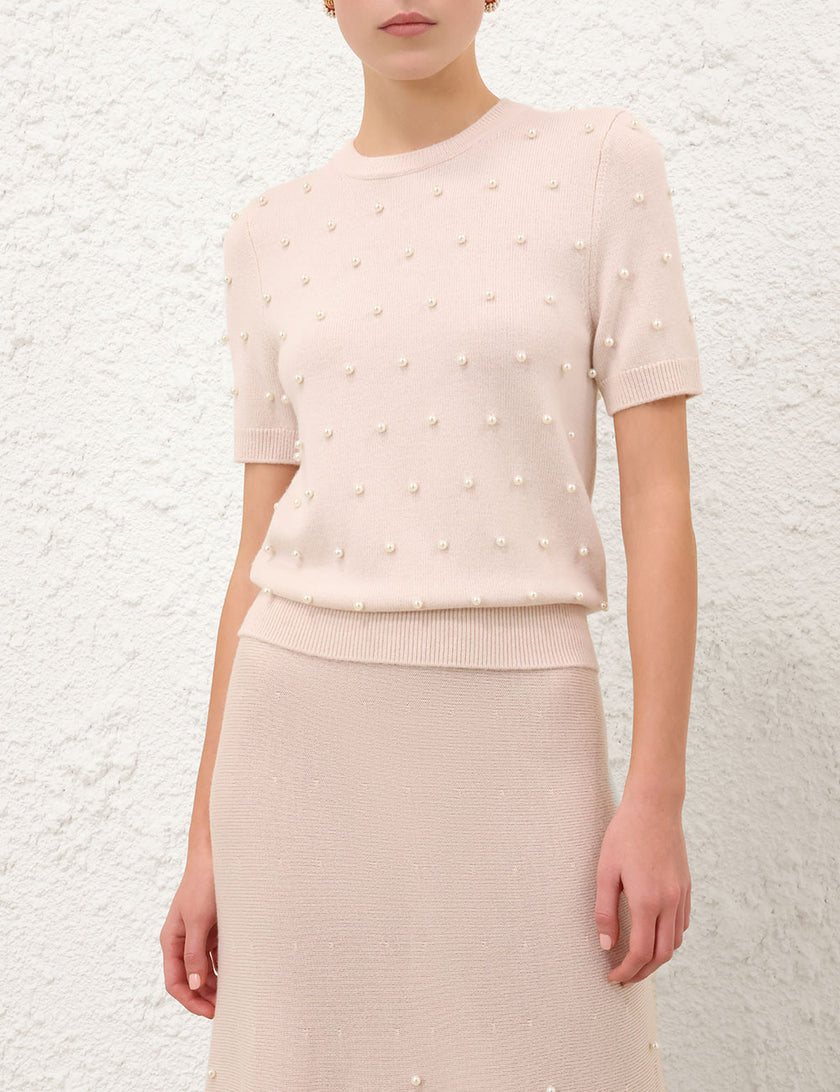 HYPNOTIC BEADED KNIT TEE