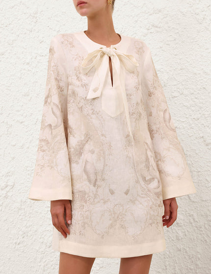 TIE NECK TUNIC DRESS