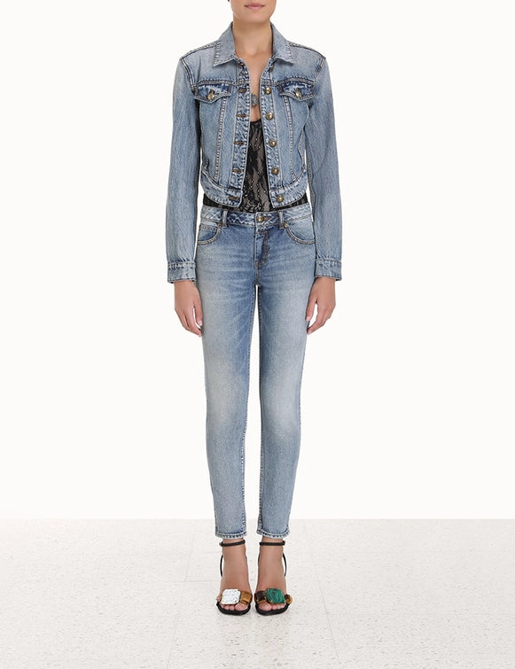 LUMINOSITY DENIM FITTED JACKET