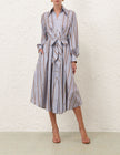 EMBLEM TUCK MIDI DRESS