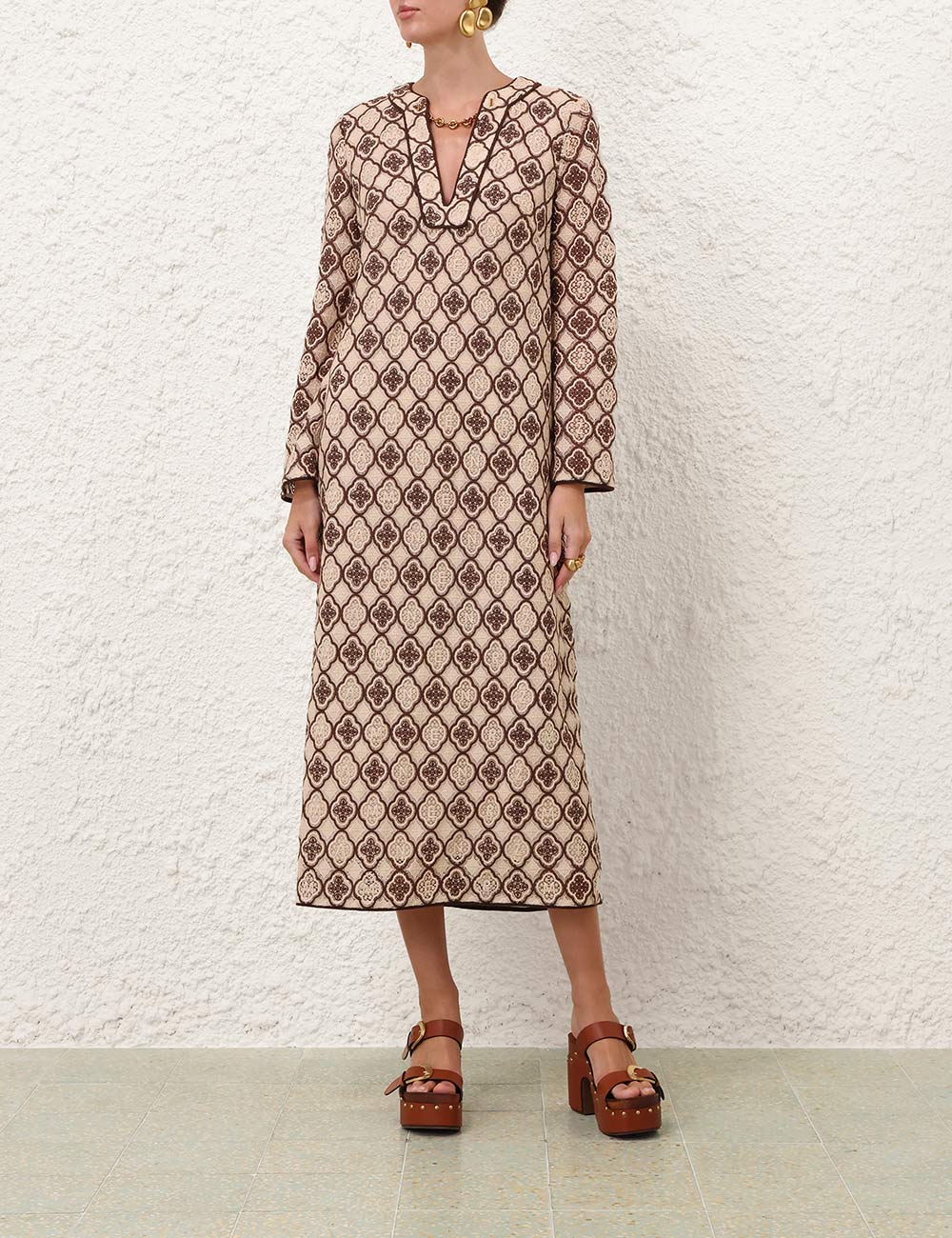 LUNA GUIPURE MIDI DRESS