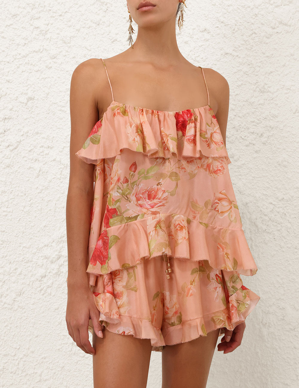 ROSELIGHT FRILL CAMI TOP