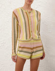 INDRA STRIPE CROCHET CARDIGAN