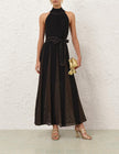 VALIANT METALLIC HALTER DRESS