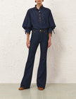 SLIM FLARE JEAN IN HARBOUR BLUE