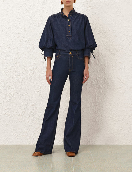 SLIM FLARE JEAN IN HARBOUR BLUE