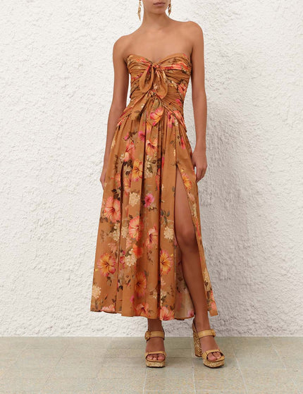 MAHON TIE FRONT MIDI DRESS