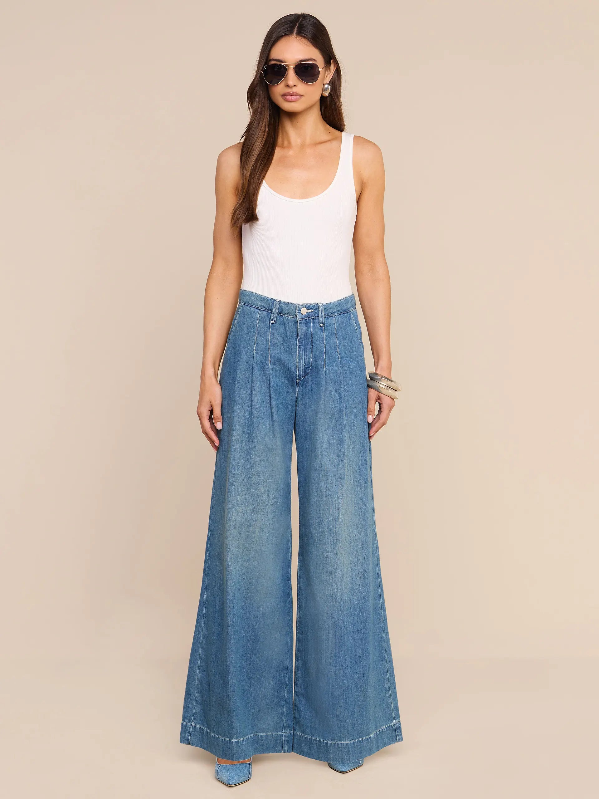 JAYANI PLEATED WIDE LEG JEAN
