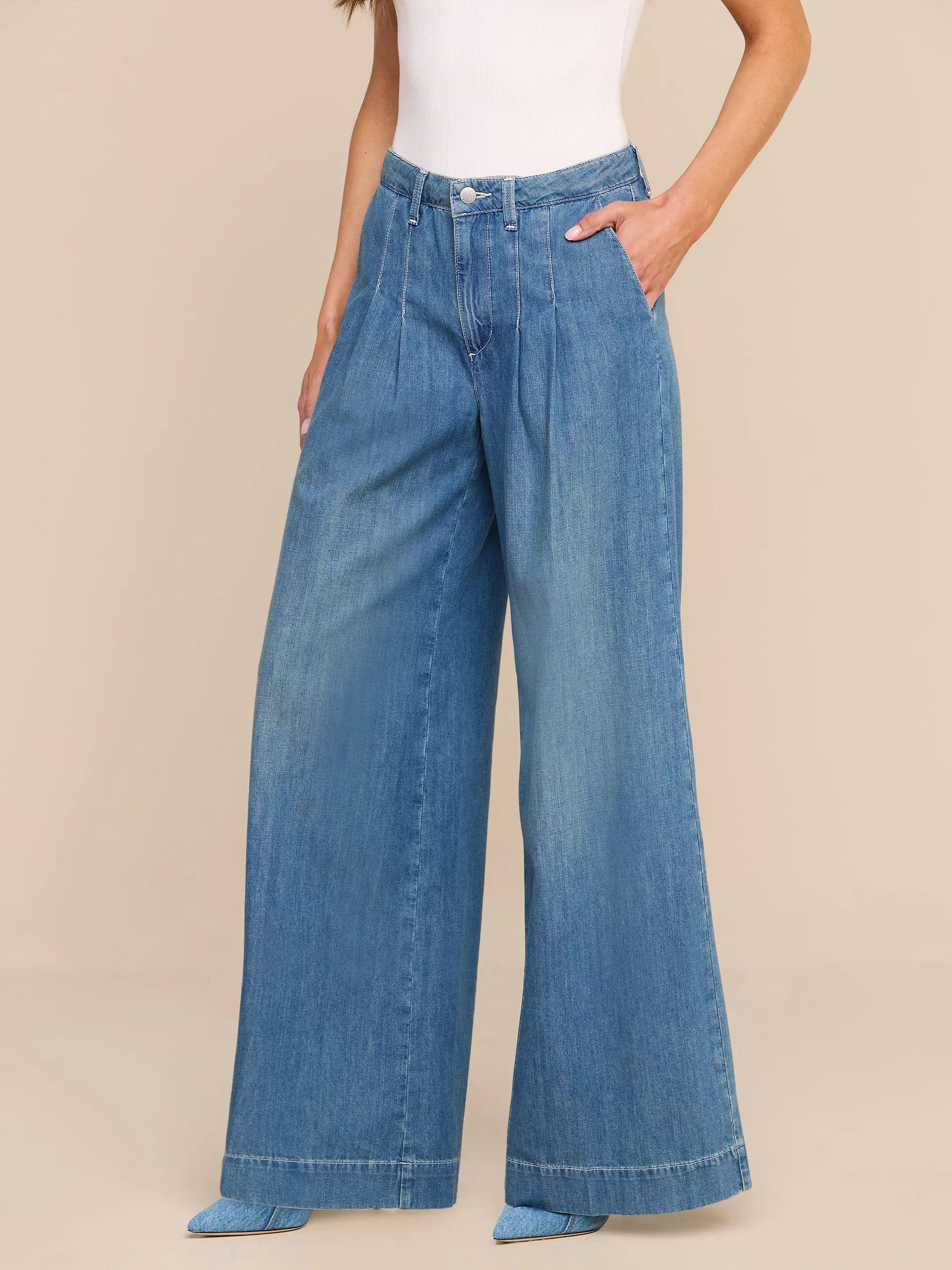 JAYANI PLEATED WIDE LEG JEAN