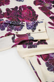 AEONIUM FLORAL PRINT SILK SHIRT DRESS
