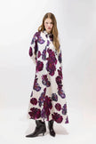 AEONIUM FLORAL PRINT SILK SHIRT DRESS