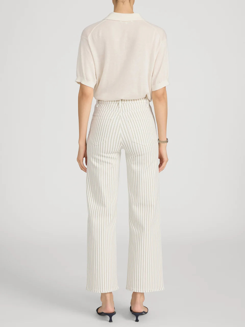 THE ANCHOR PANT IN FLAX STRIPE
