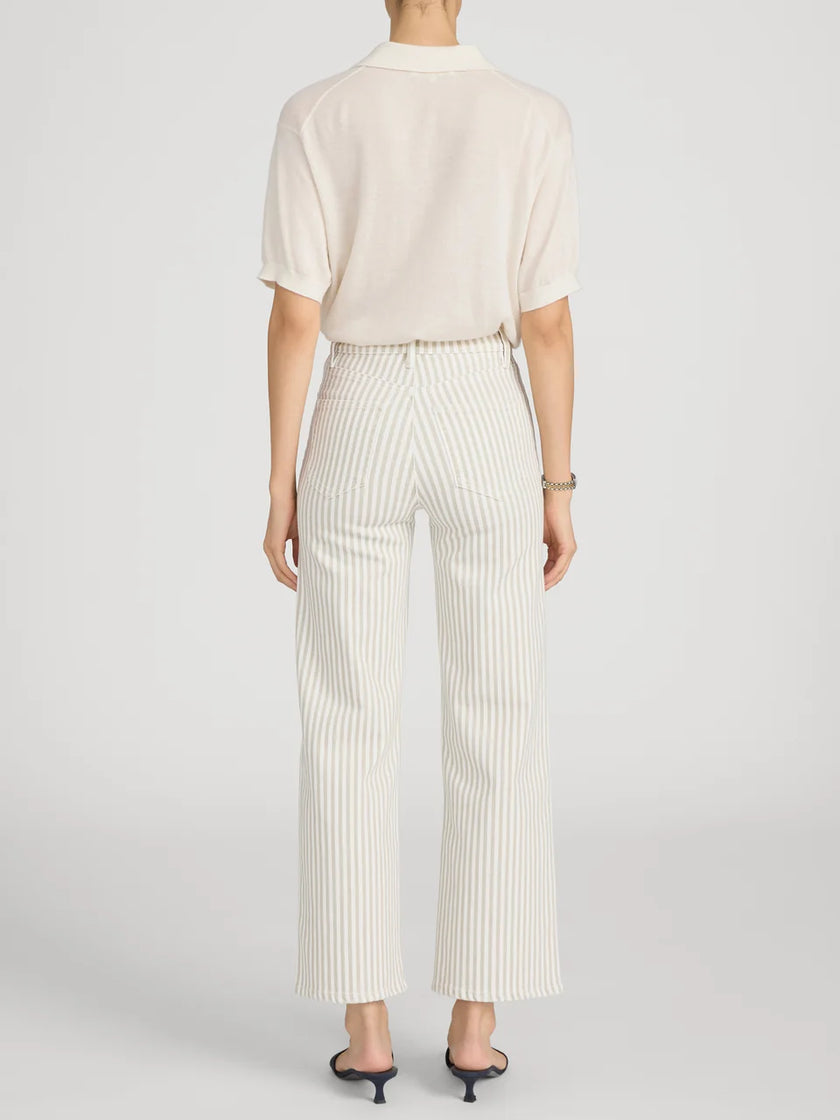 THE ANCHOR PANT IN FLAX STRIPE