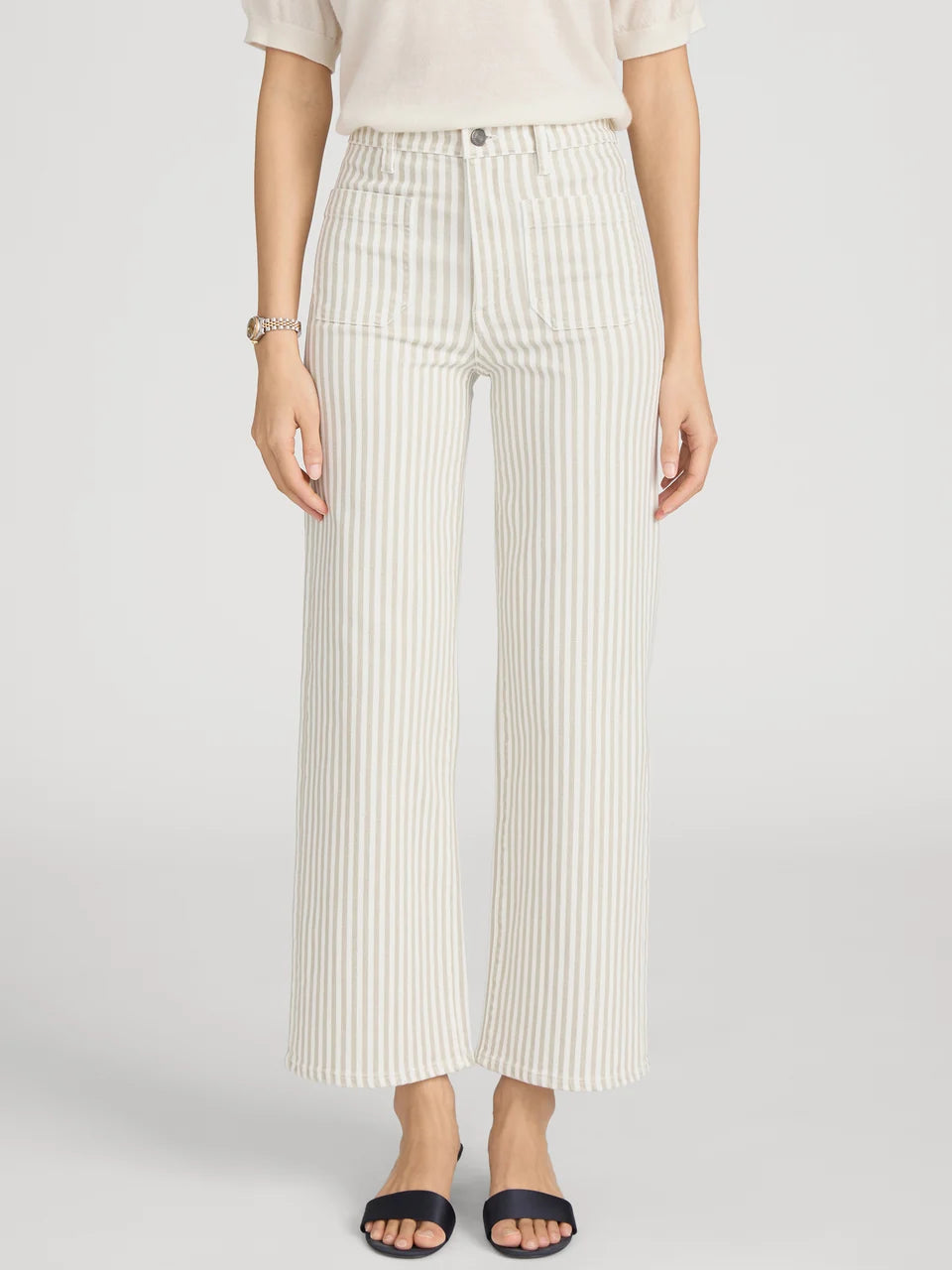 THE ANCHOR PANT IN FLAX STRIPE