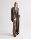 TWO FACED BLAZER IN FANCY WOOL FLANNEL