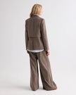 TWO FACED BLAZER IN FANCY WOOL FLANNEL