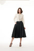 IVORY JEWELED LARGE BOW TAFFETA TOP