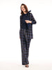 PLAID BEADED CAR COAT