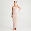 RAMONA STRAPLESS FRINGE MAXI STRAIGHT DRSS