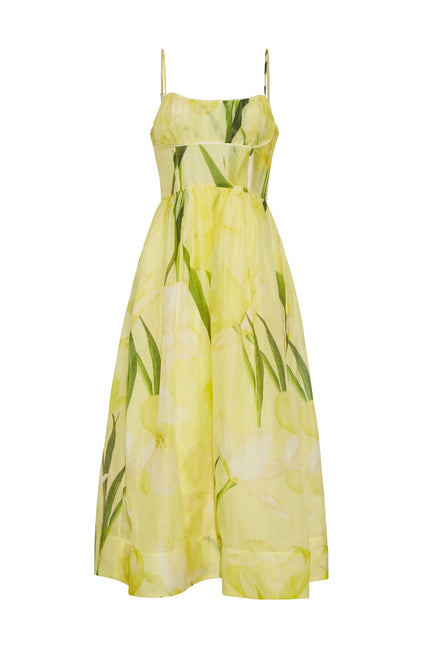 ALBA MIDI DRESS IN LILLIAN LEMON