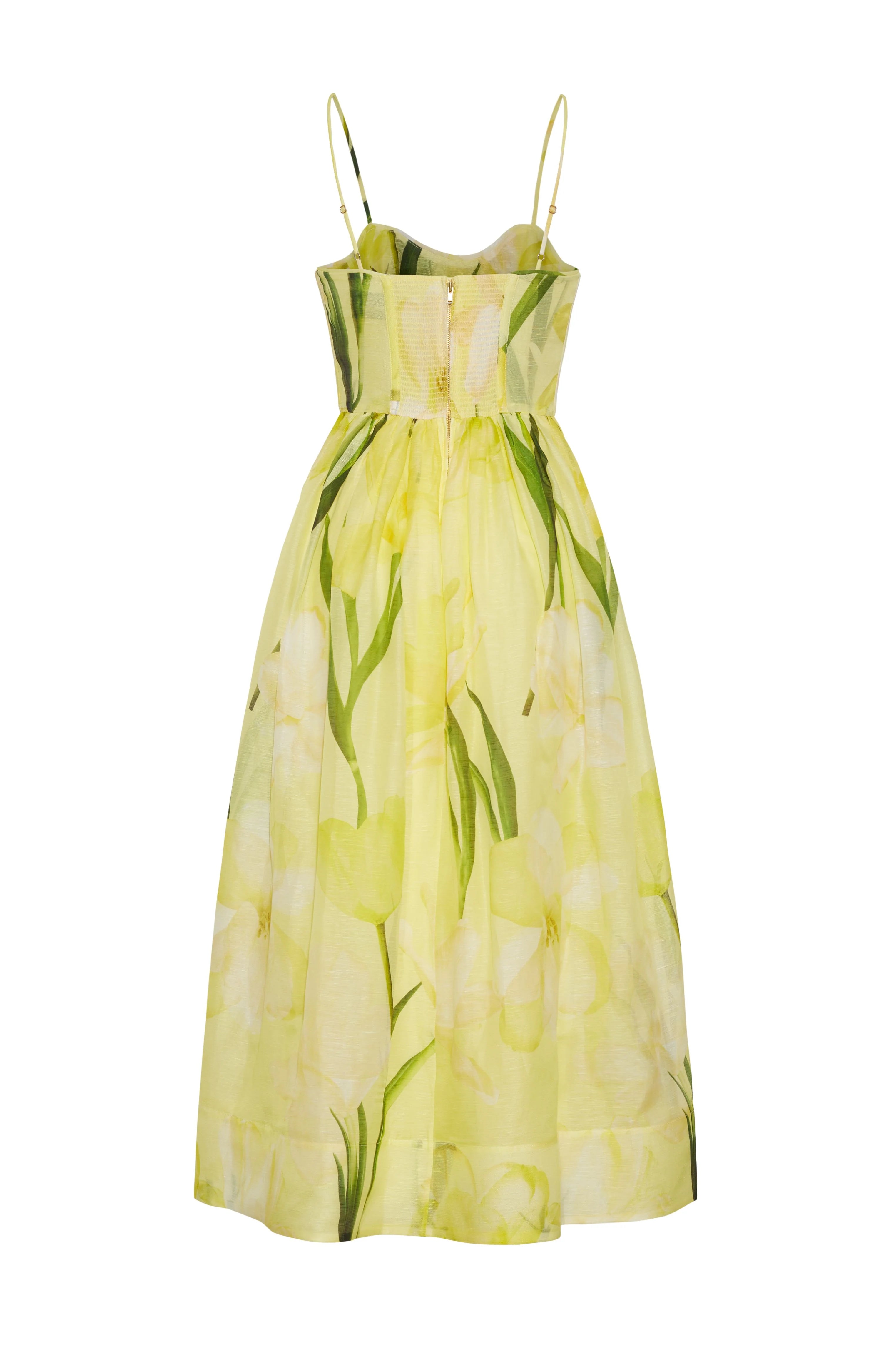 ALBA MIDI DRESS IN LILLIAN LEMON
