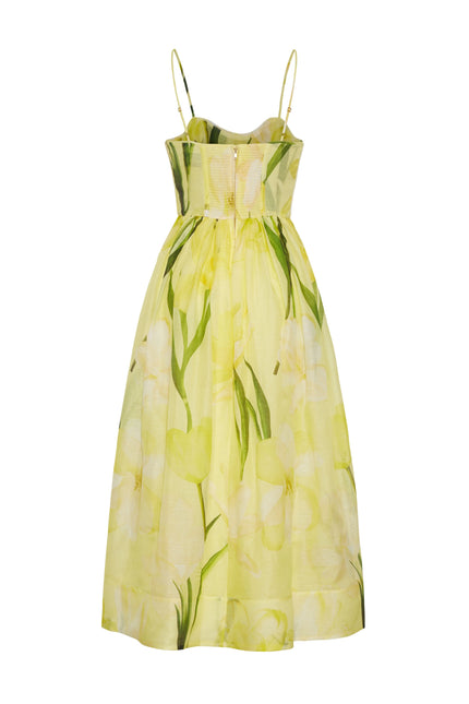 ALBA MIDI DRESS IN LILLIAN LEMON