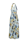 QUENTIN DRESS IN MARAIS BLOOM BLUE