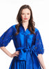 TAFFETA BLOUSE WITH DELICATE FLOWER PUFF SLEEVES