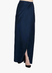 SOFT TAFFETA FAUX WRAP SKIRT