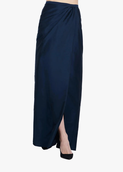 SOFT TAFFETA FAUX WRAP SKIRT