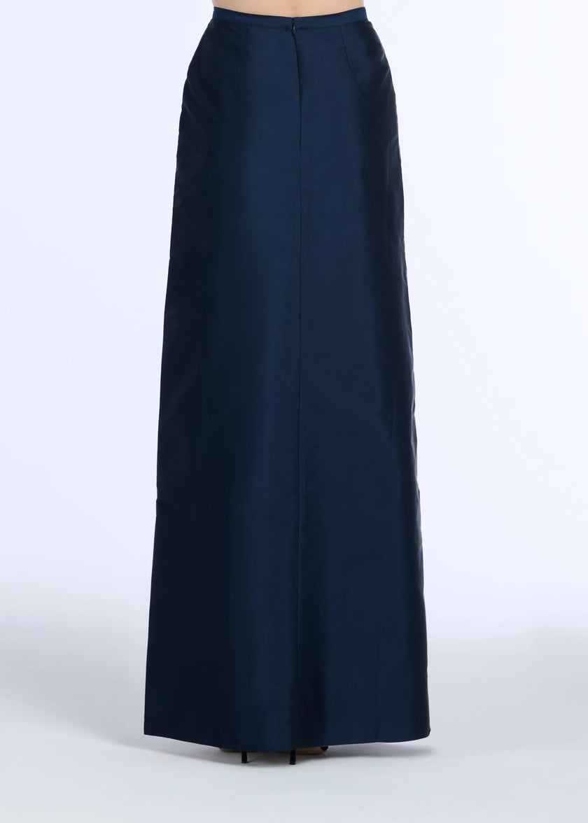 SOFT TAFFETA FAUX WRAP SKIRT