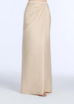 SOFT TAFFETA FAUX WRAP SKIRT