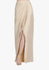 SOFT TAFFETA FAUX WRAP SKIRT