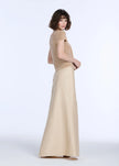 SOFT TAFFETA FAUX WRAP SKIRT