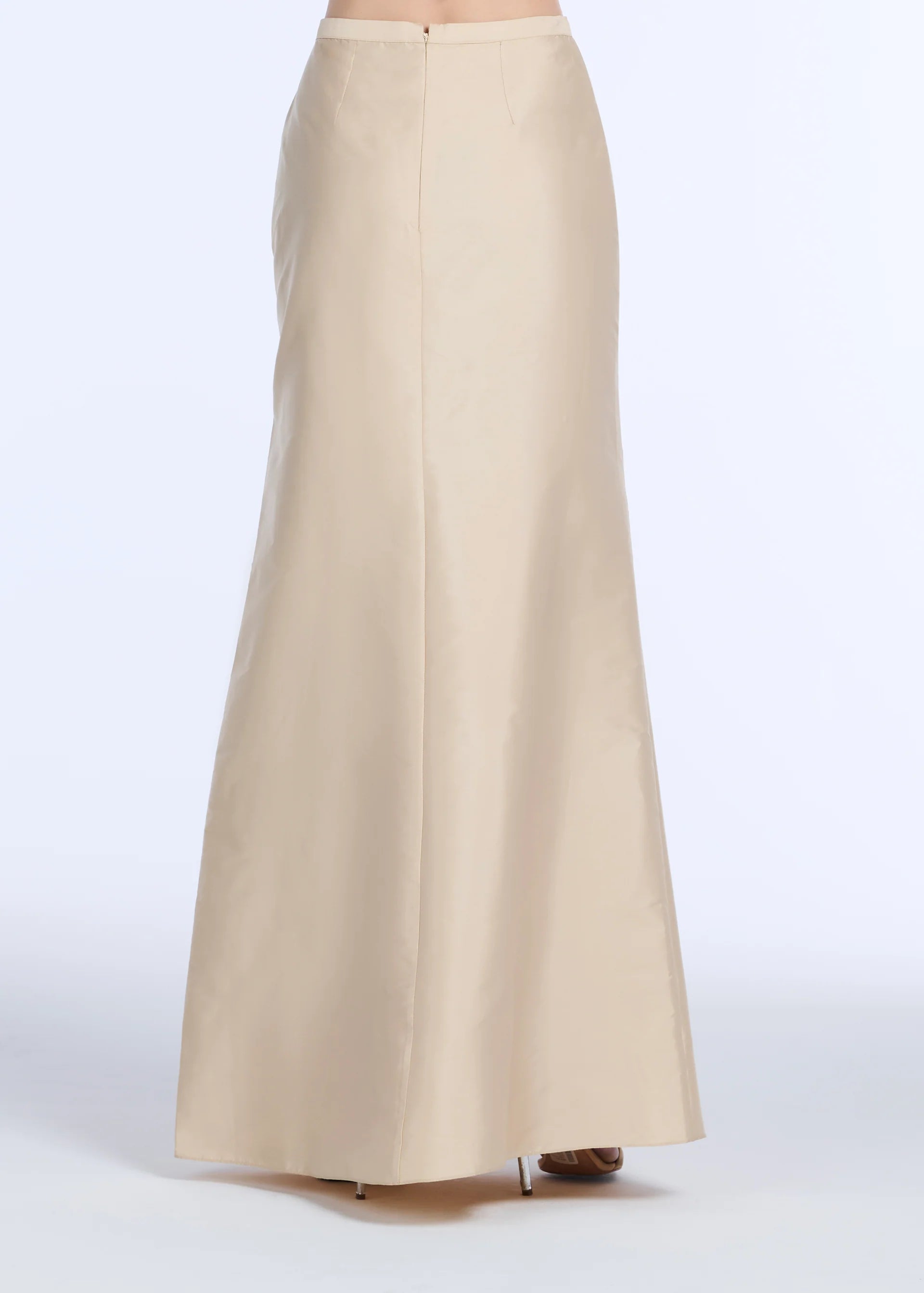 SOFT TAFFETA FAUX WRAP SKIRT