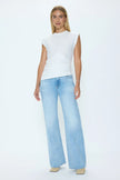 NYA DRAPED TEE IN LE BLANC