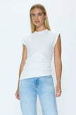 NYA DRAPED TEE IN LE BLANC