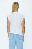 NYA DRAPED TEE IN LE BLANC