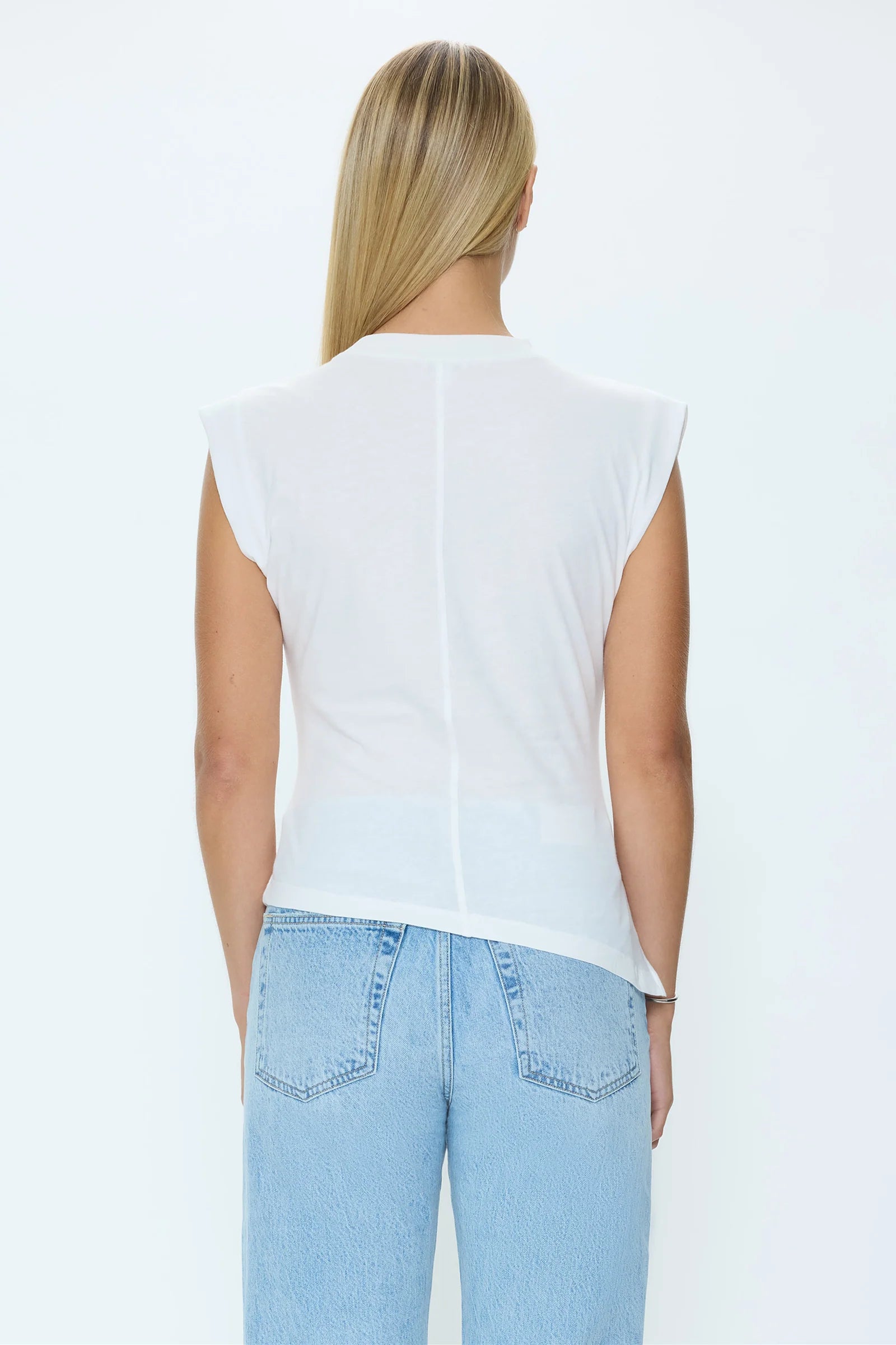 NYA DRAPED TEE IN LE BLANC